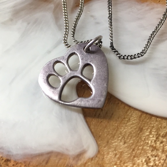 🖤Sterling silver Paw 🐾 necklace by Mimi & Marge - Picture 5 of 11